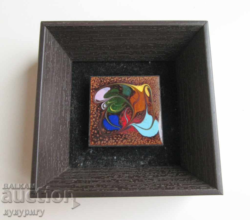 Small enameled art decoration abstract art