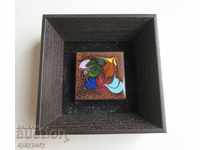 Small enameled art decoration abstract art