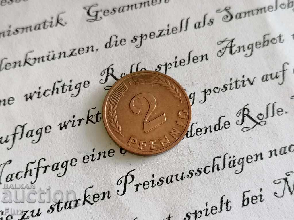 Coin - Germany - 2 pfennigs 1970; F series