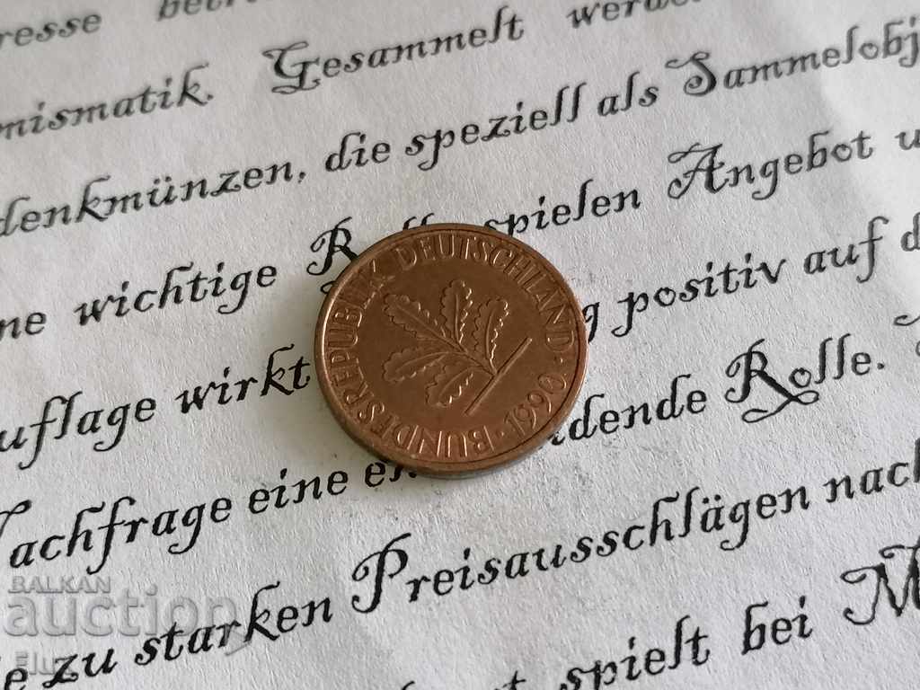 Coin - Germany - 2 pfennigs 1990; D series with price 0.80 BGN | € 0.41 Coin - Germany - 2 pfennigs 1990; D series with price 0.80 BGN | € 0.41