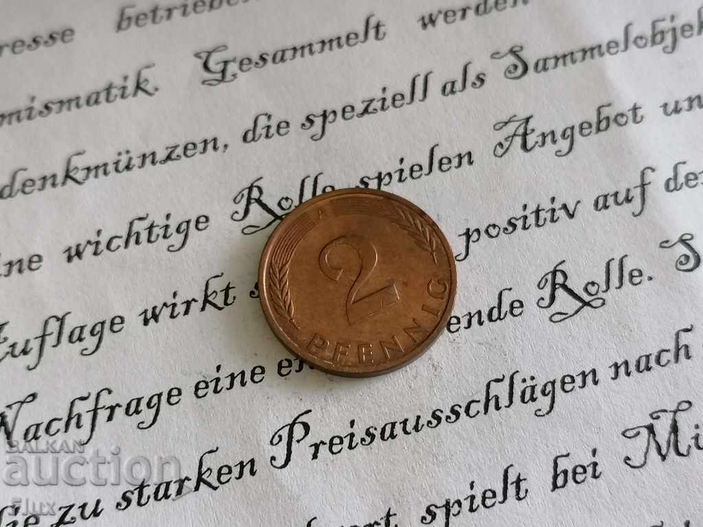 Монета - Германия - 2 пфенига | 1994г.; серия А