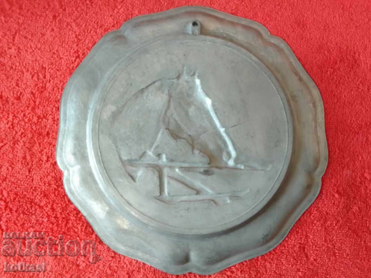 Placă de perete metal veche Kon marcat Germania excelent - 6