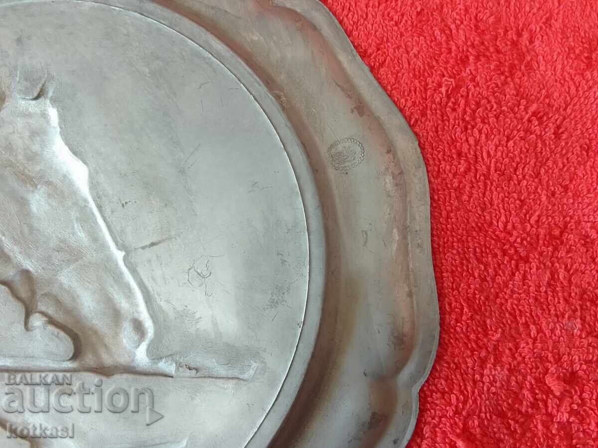 Placă de perete metal veche Kon marcat Germania excelent - 7