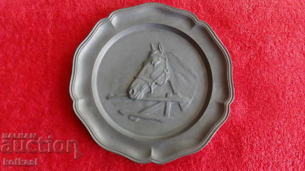 Old metal wall plate Kon marked Germany excellent