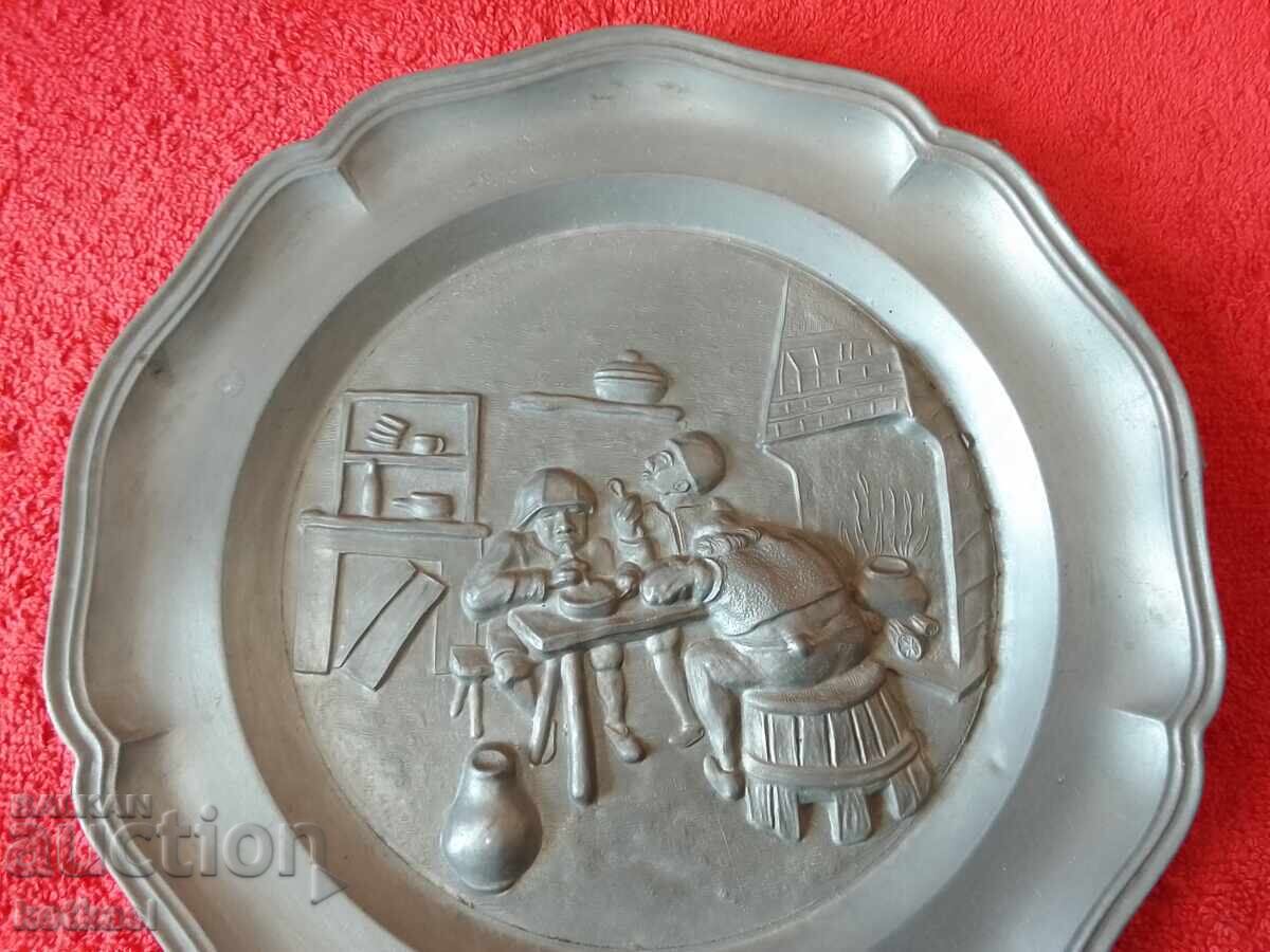 Παλιά μεταλλική πλάκα τοίχου Gastilnica Kamina Γερμανίας - 5