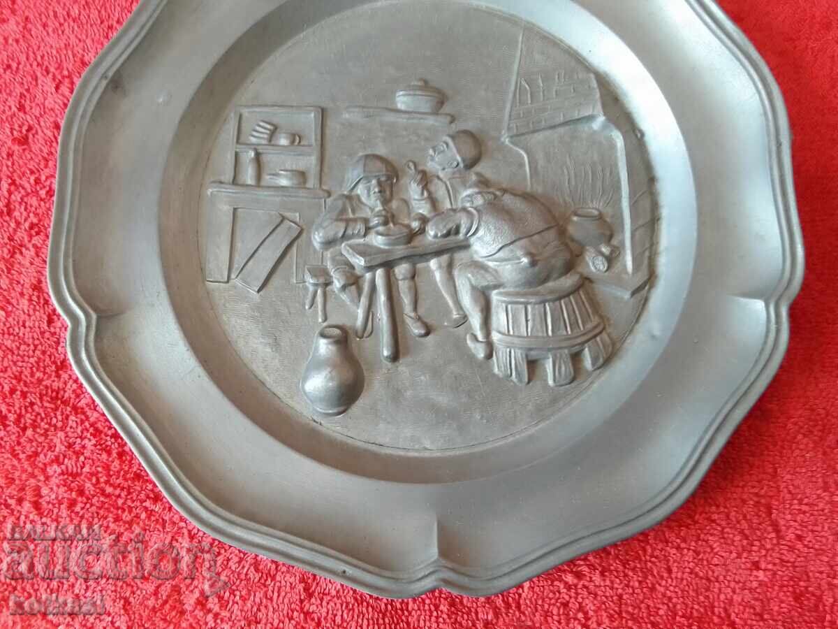 Παλιά μεταλλική πλάκα τοίχου Gastilnica Kamina Γερμανίας - 6