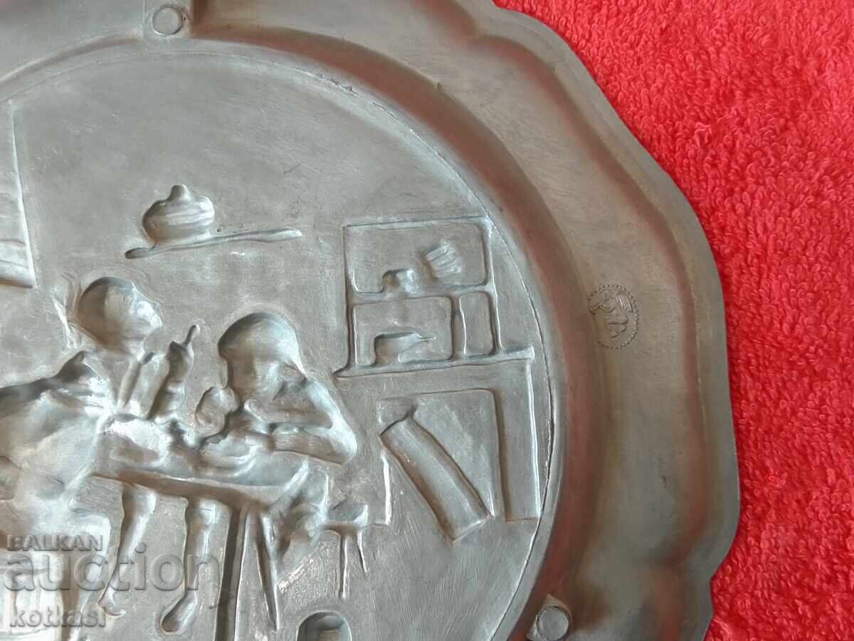 Παλιά μεταλλική πλάκα τοίχου Gastilnica Kamina Γερμανίας - 7