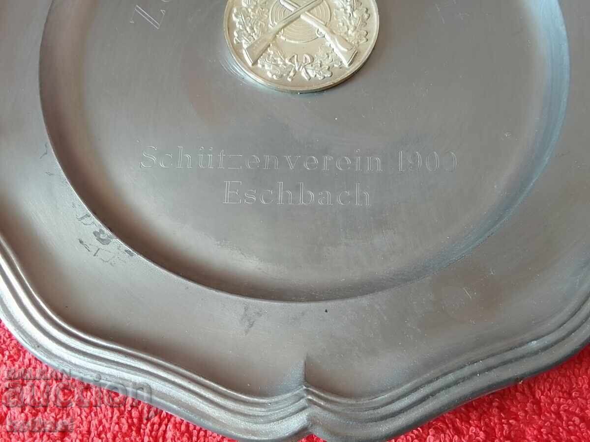 Old metal wall plate Rifles Shooting Hunting marked Ger with price 21.00 BGN | € 10.74 Old metal wall plate Rifles Shooting Hunting marked Ger with price 21.00 BGN | € 10.74