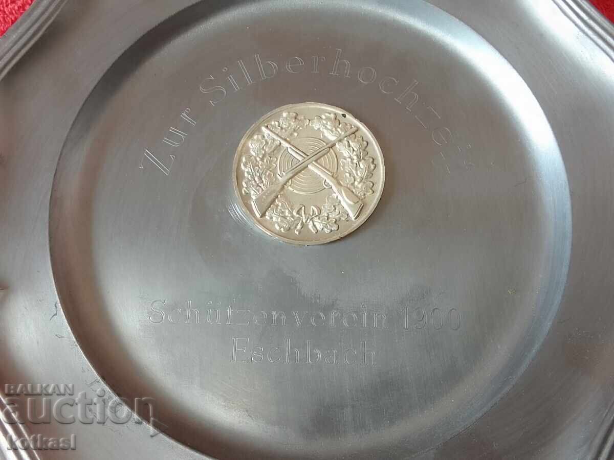 Delivery of Old metal wall plate Rifles Shooting Hunting marked Ger Delivery of Old metal wall plate Rifles Shooting Hunting marked Ger