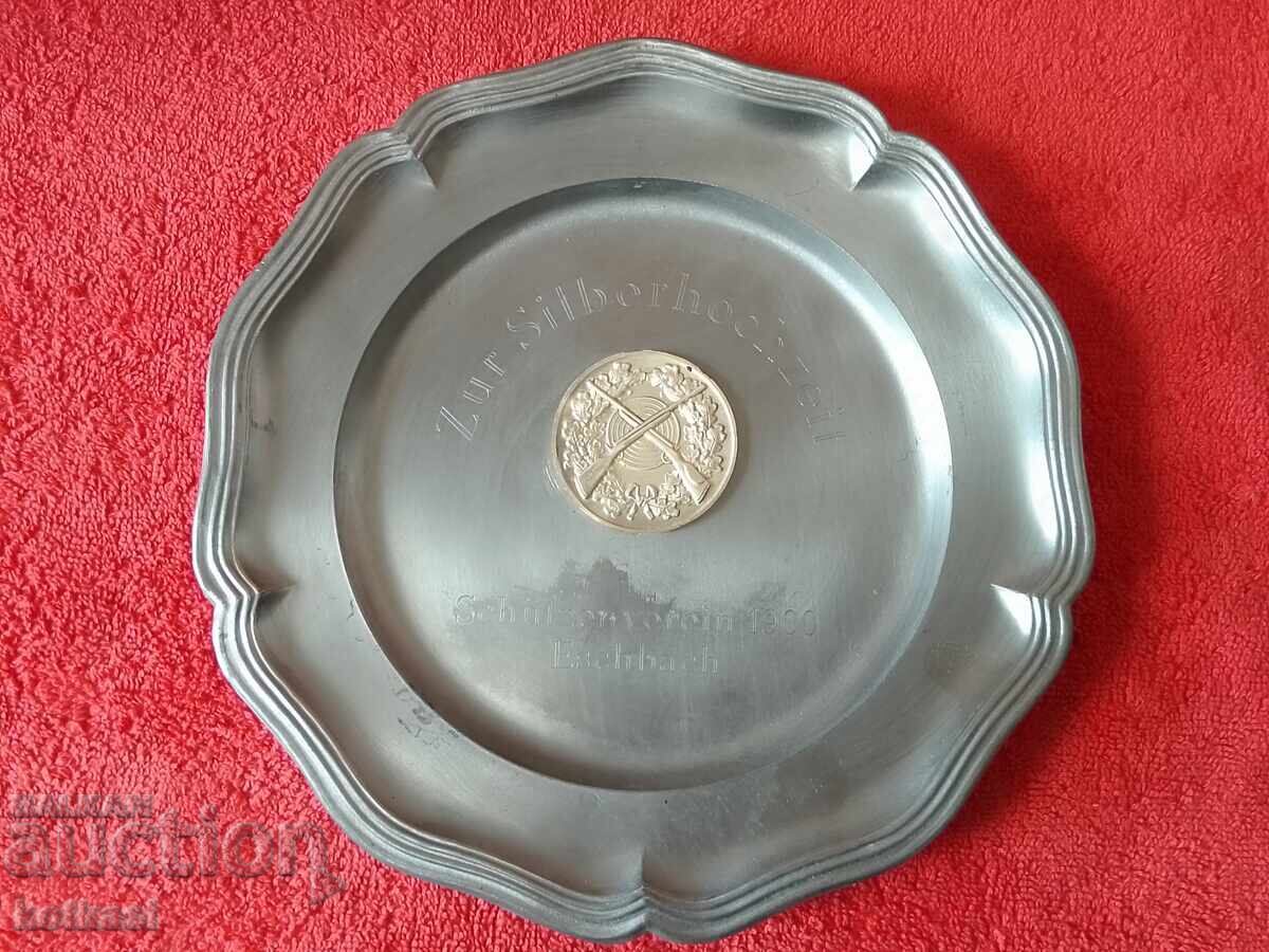 Old metal wall plate Rifles Shooting Hunting marked Ger Old metal wall plate Rifles Shooting Hunting marked Ger