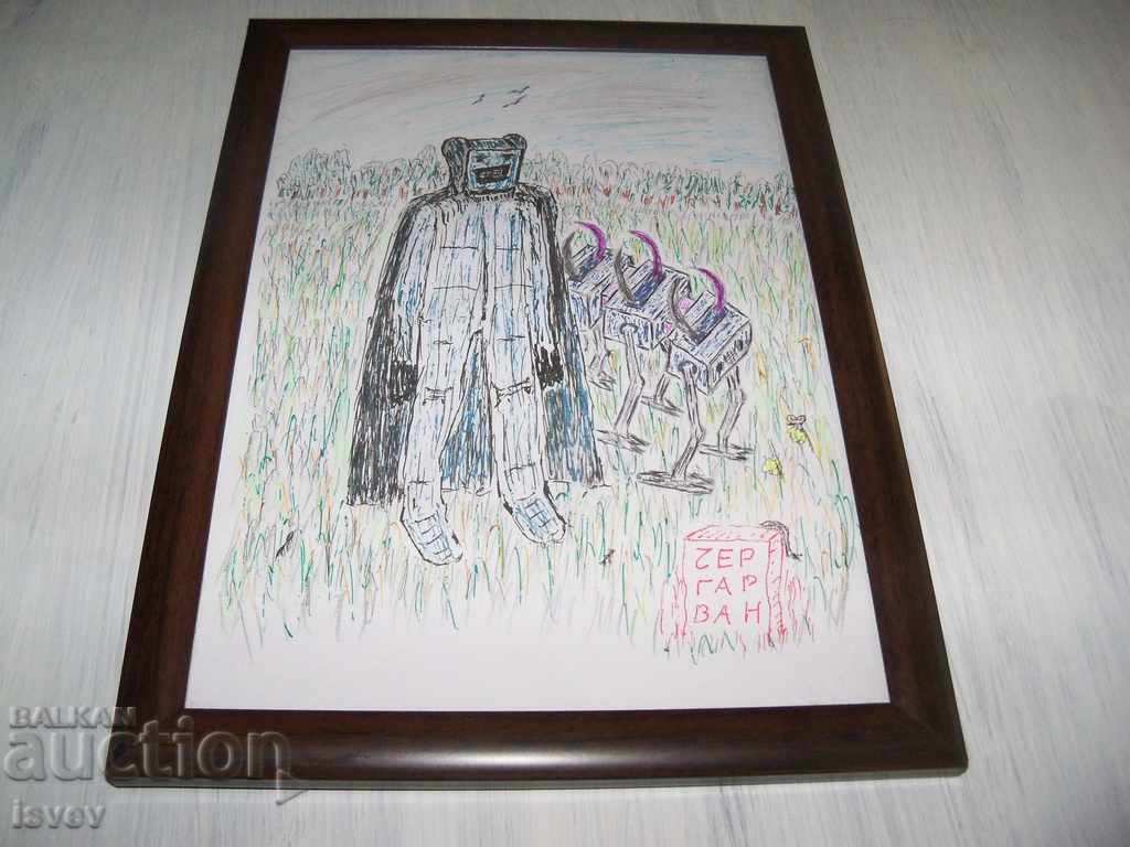 Ilustrație originală încadrată a poveștii "Pandemia 2222" №2 cu preț 55.00 BGN | € 28.12 Ilustrație originală încadrată a poveștii "Pandemia 2222" №2 cu preț 55.00 BGN | € 28.12