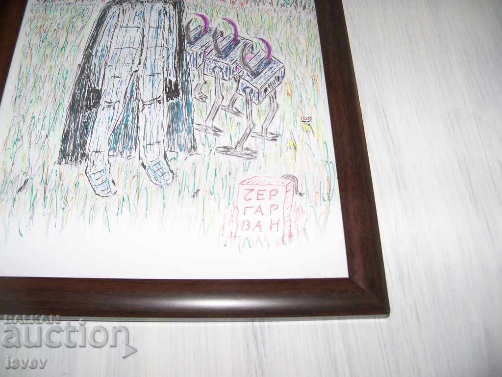 Licitație Ilustrație originală încadrată a poveștii "Pandemia 2222" №2 Licitație Ilustrație originală încadrată a poveștii "Pandemia 2222" №2