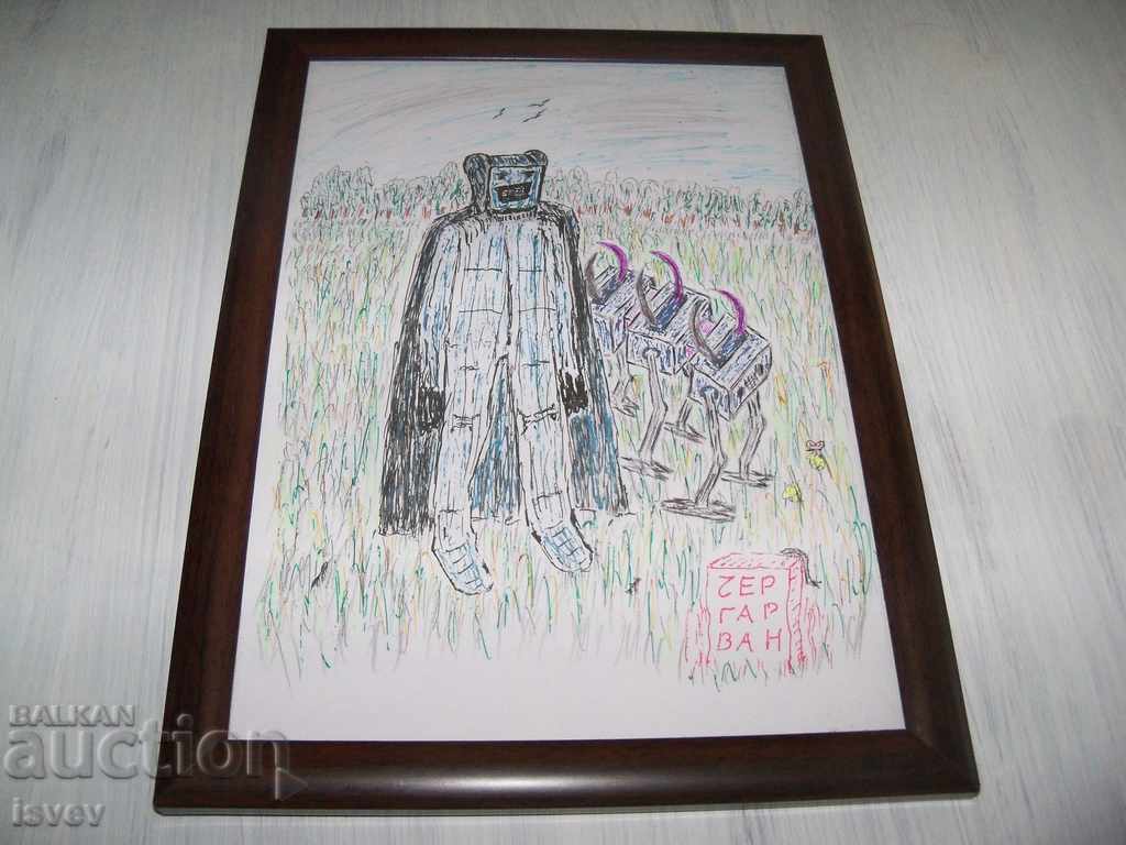 Ilustrație originală încadrată a poveștii "Pandemia 2222" №2 - 5 Ilustrație originală încadrată a poveștii "Pandemia 2222" №2 - 5