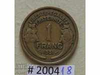 1 φράγκο 1931 Γαλλία