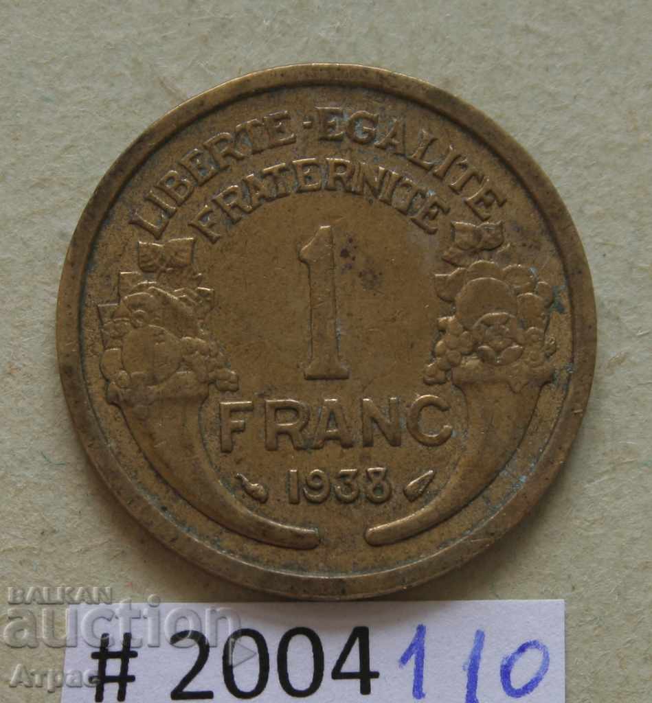 1 φράγκο 1938 Γαλλία