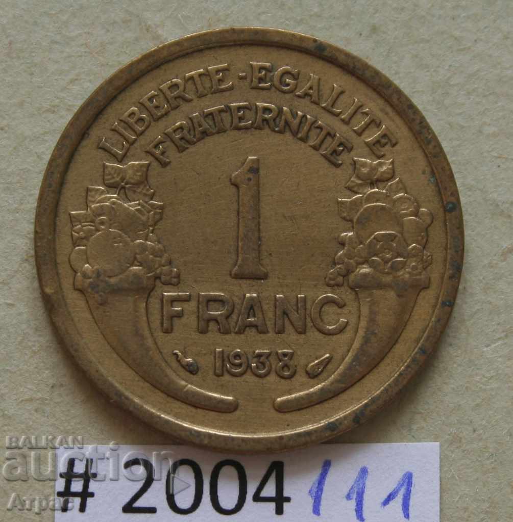 1 franc 1938 France