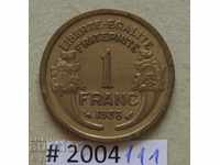 1 φράγκο 1938 Γαλλία