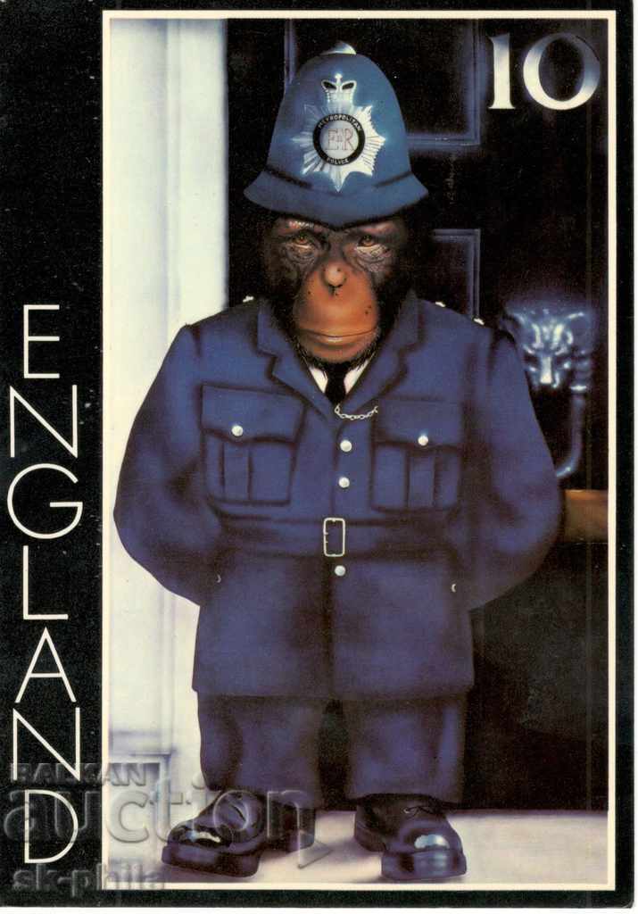 Postcard - humor - English policeman