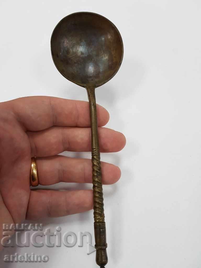 Old Russian royal bronze spoon with inscriptions 19-20 century - 6 Old Russian royal bronze spoon with inscriptions 19-20 century - 6