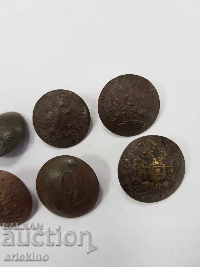 Auction Lot of 10 pcs. Russian tsarist military buttons 19th century Auction Lot of 10 pcs. Russian tsarist military buttons 19th century