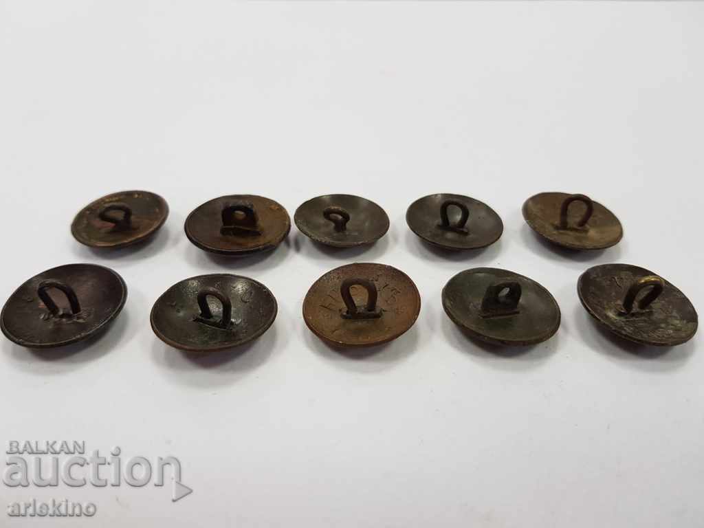 Lot of 10 pcs. Russian tsarist military buttons 19th century - 5 Lot of 10 pcs. Russian tsarist military buttons 19th century - 5