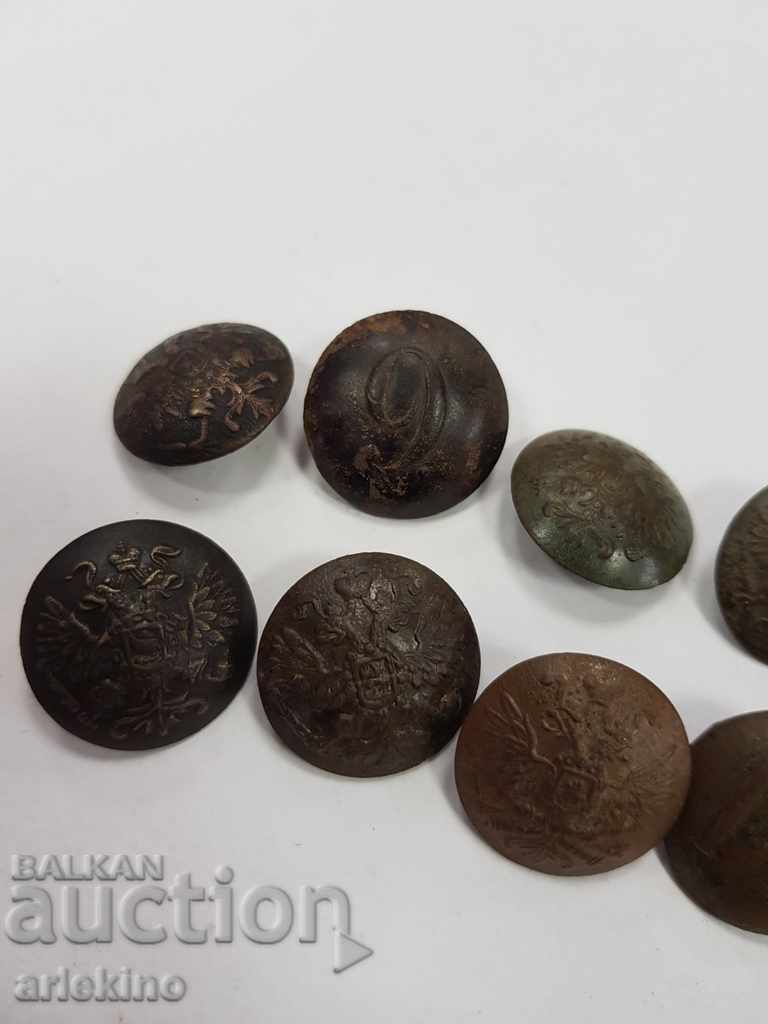 Lot of 10 pcs. Russian tsarist military buttons 19th century - 6 Lot of 10 pcs. Russian tsarist military buttons 19th century - 6