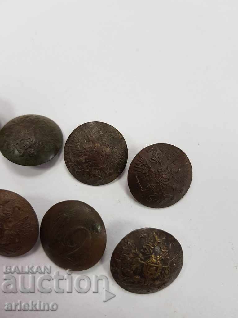Lot of 10 pcs. Russian tsarist military buttons 19th century - 7 Lot of 10 pcs. Russian tsarist military buttons 19th century - 7