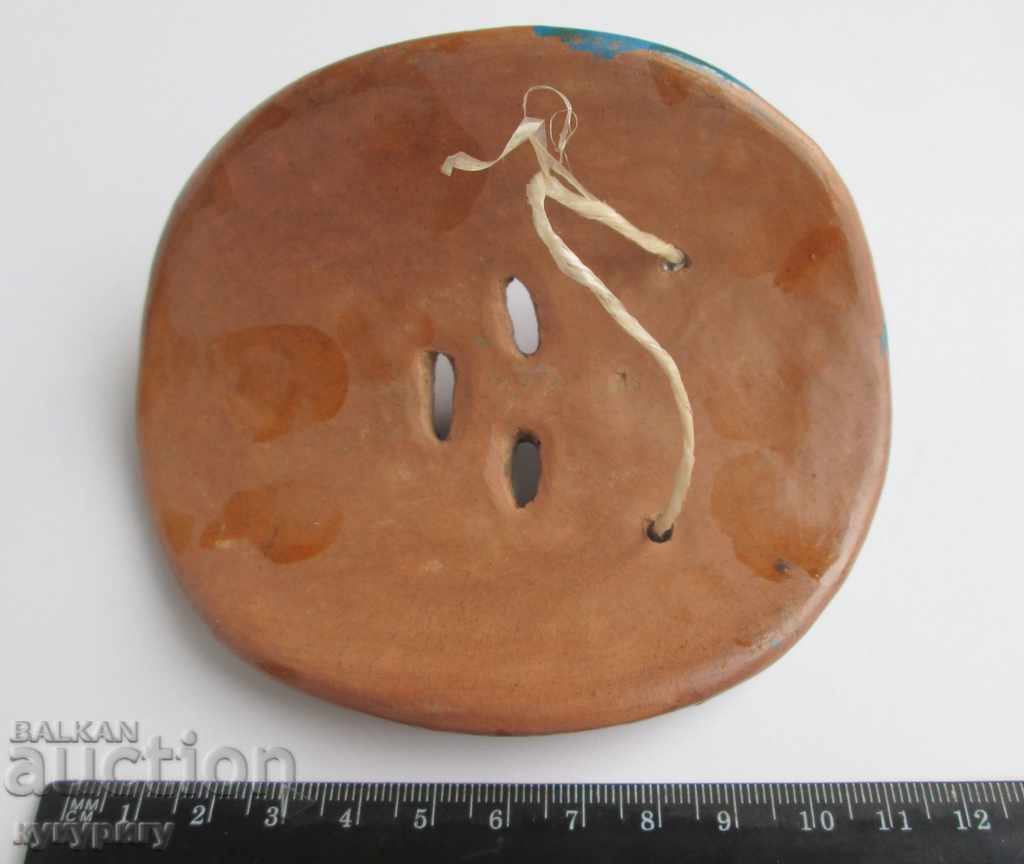 Auction Small painted ceramic mask wall decoration Auction Small painted ceramic mask wall decoration