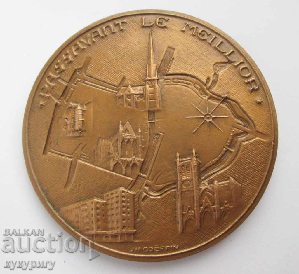 Old French original bronze plaque signed marked with price 25.00 BGN | € 12.78 Old French original bronze plaque signed marked with price 25.00 BGN | € 12.78