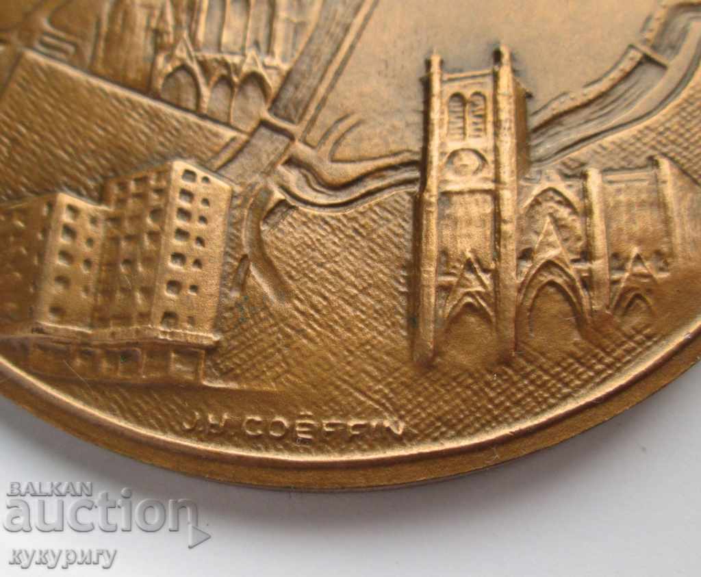 Auction Old French original bronze plaque signed marked Auction Old French original bronze plaque signed marked