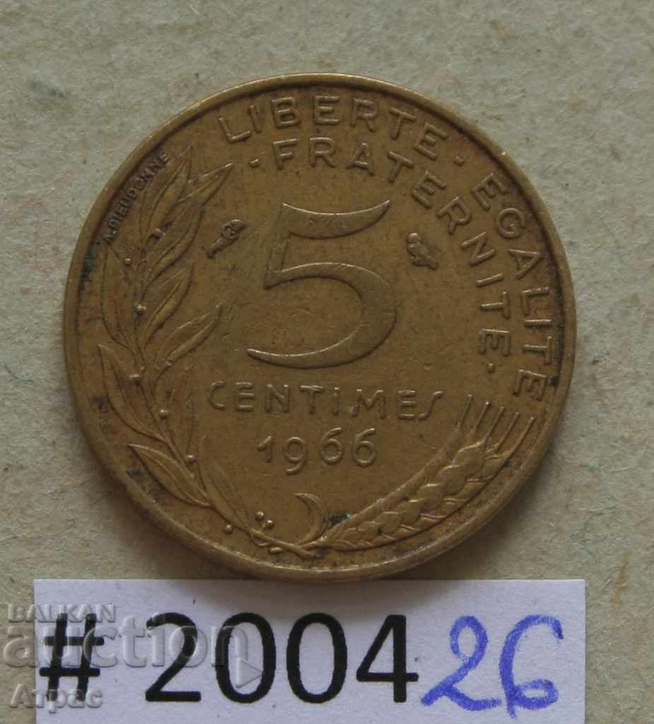 5 centime 1966 Franța