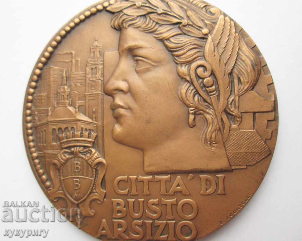 Delivery of Old Italian original bronze plastic plaque signed Delivery of Old Italian original bronze plastic plaque signed