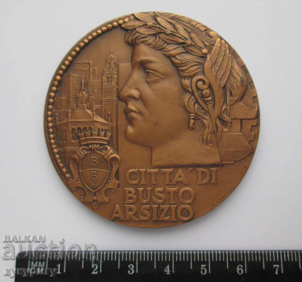 Old Italian original bronze plastic plaque signed - 6 Old Italian original bronze plastic plaque signed - 6