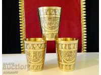 Persian bronze cups 8 cm.