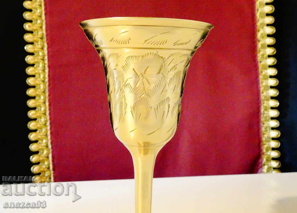 Delivery of Both bronze goblet, wine glass, and candlestick Delivery of Both bronze goblet, wine glass, and candlestick