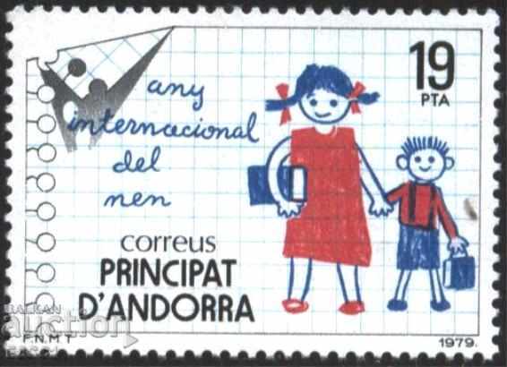 Marca pură Anul Copilului 1979 din Andorra