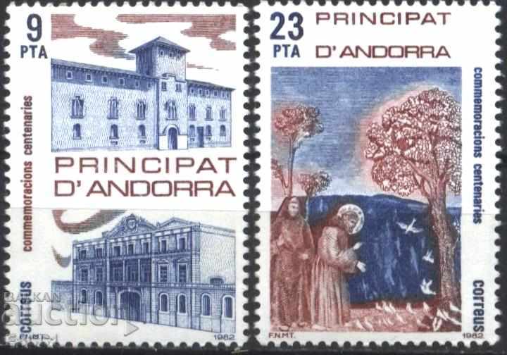 Чисти марки Стогодишнина Архитектура Религия  1982 от Андора