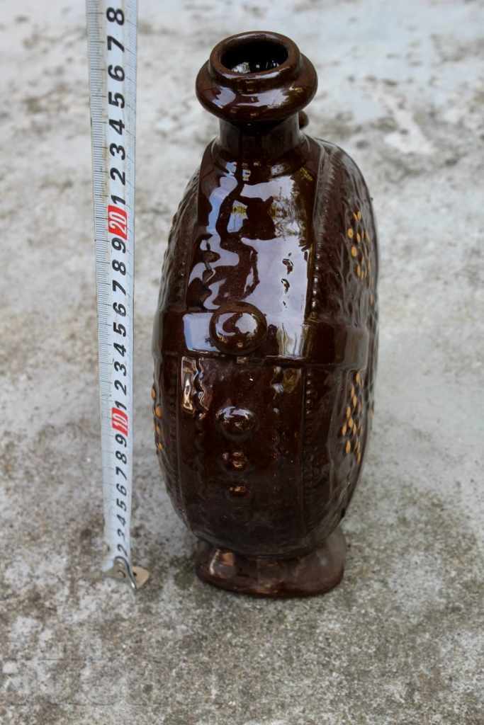 . СТАРА ГЛЕДЖОСАНА КЕРАМИЧНА БЪКЛИЦА ПАВУР БЪКЕЛ с цена € 18.92 | 37.00 лв.