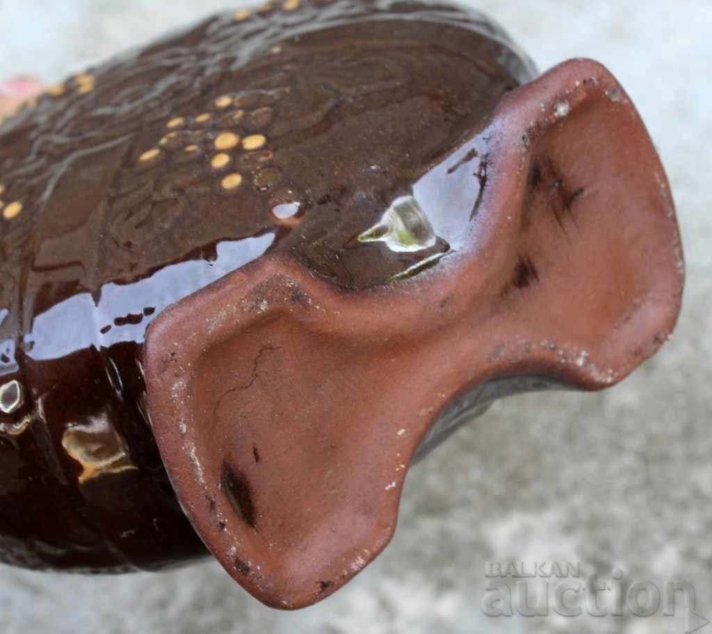 OLD GLASSED CERAMIC BAKLICA PAVUR BUKEL - 6 OLD GLASSED CERAMIC BAKLICA PAVUR BUKEL - 6