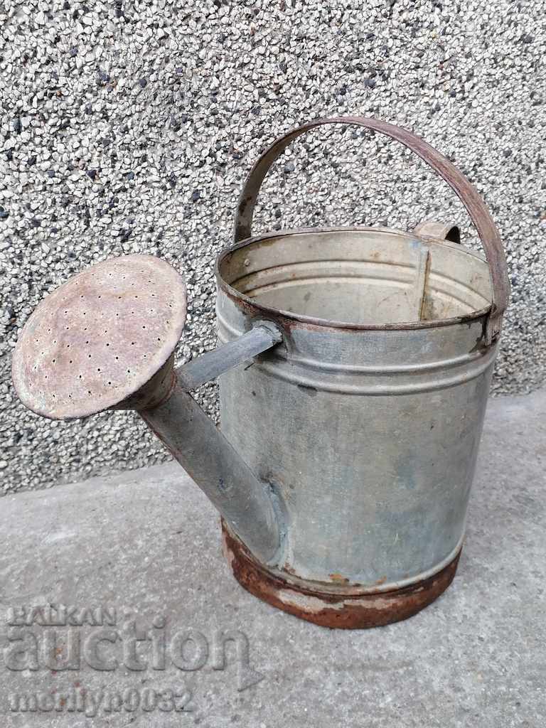 Old metal can, galvanized tube, bucket, pot - 6 Old metal can, galvanized tube, bucket, pot - 6