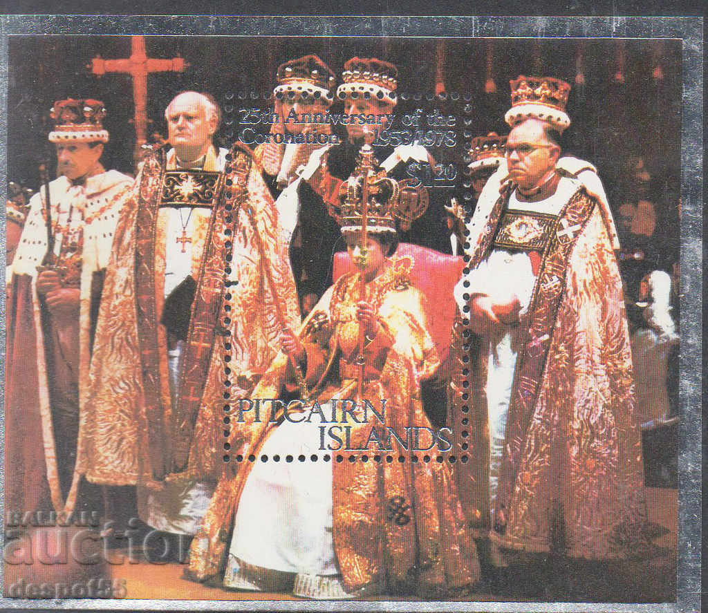 1978. О-ви Питкерн. 25 г. от коронясването на  Елизабет II.