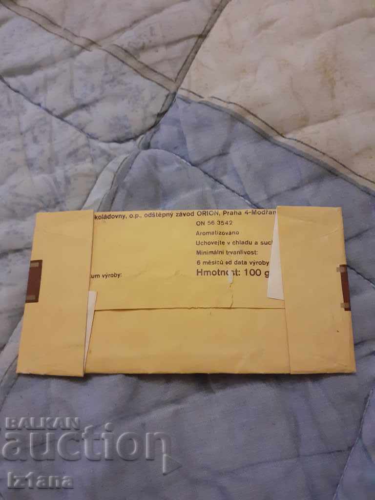 Old package of Mandlova chocolate with price 10.00 BGN | € 5.11 Old package of Mandlova chocolate with price 10.00 BGN | € 5.11