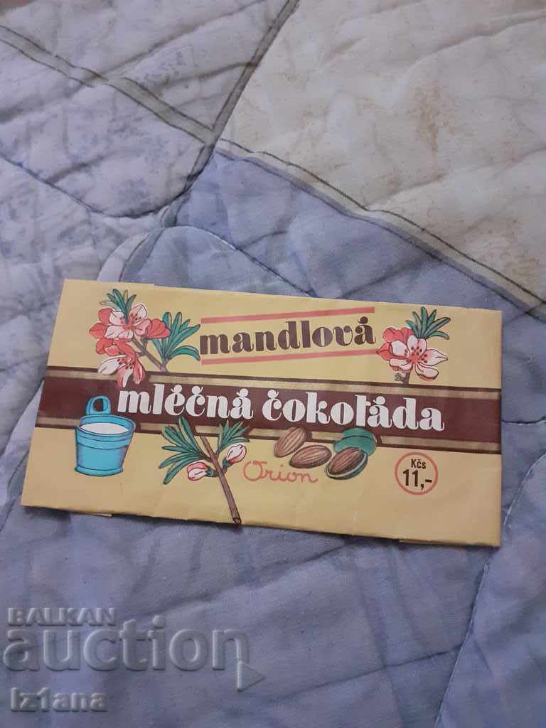 Old package of Mandlova chocolate