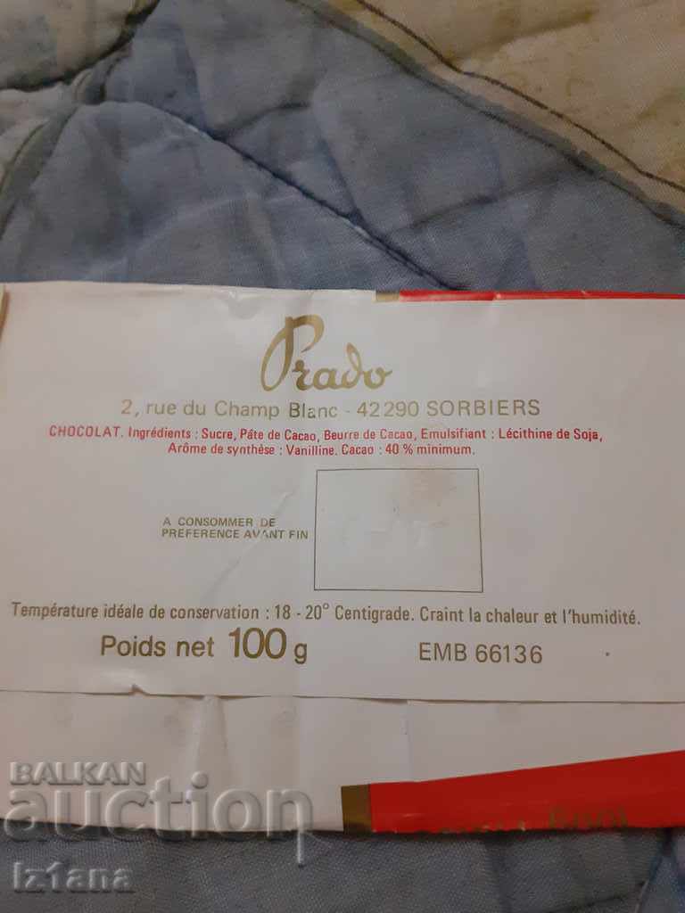 Auction  Old package of Prado chocolate