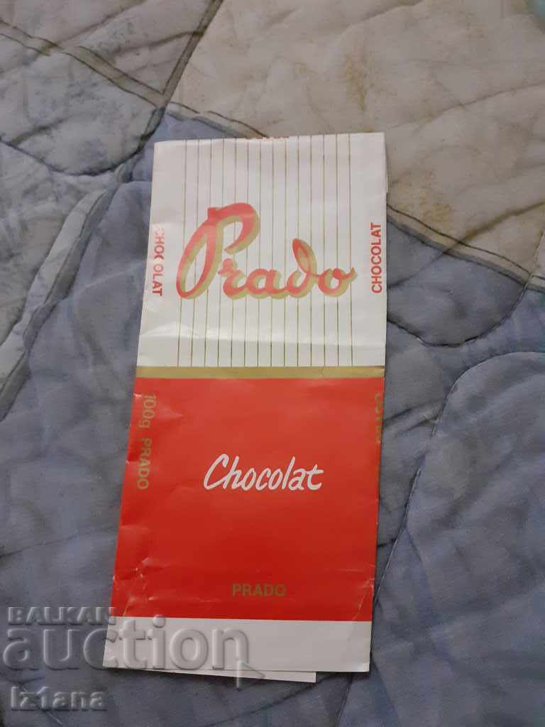 Old package of Prado chocolate