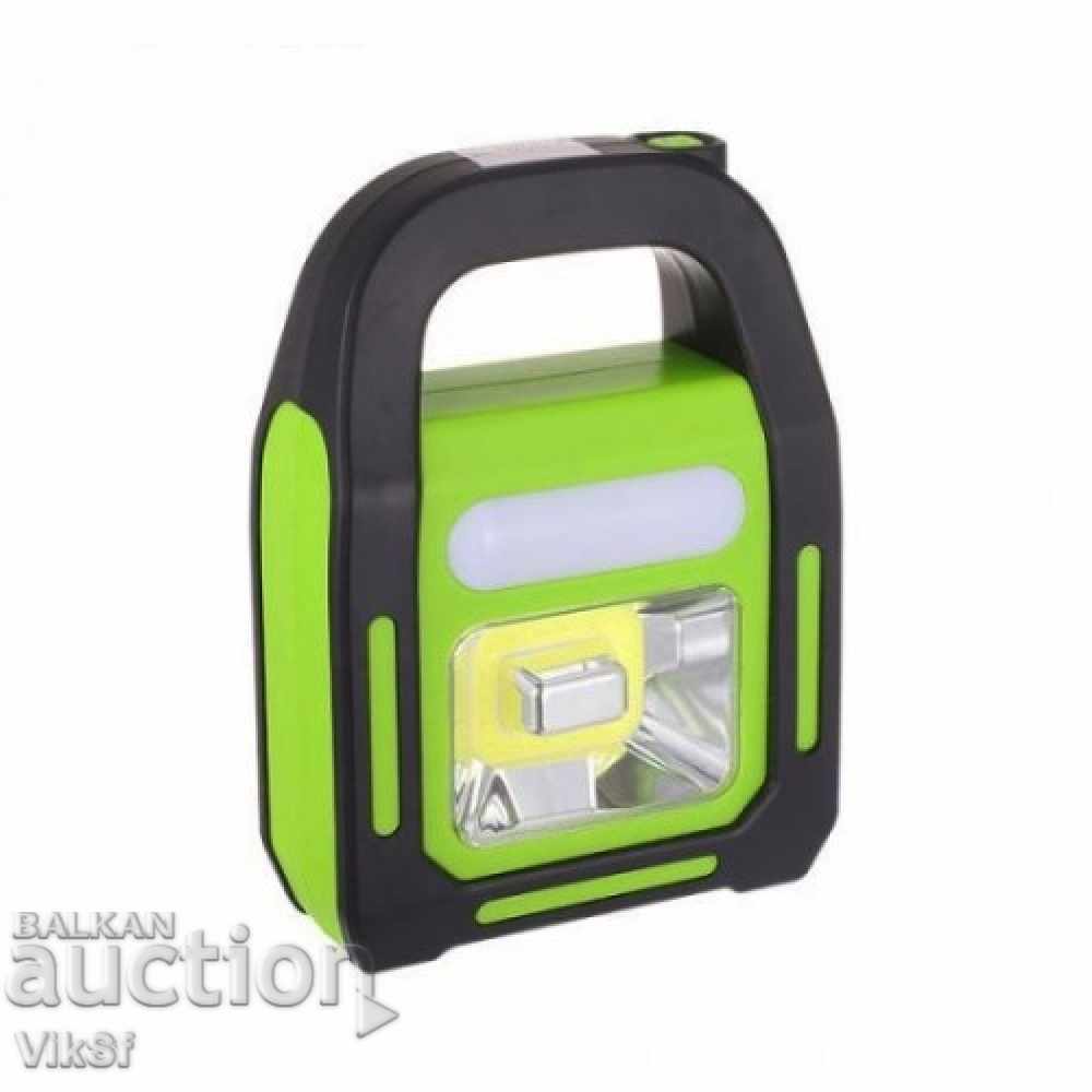 Auction  Solar LED flashlight / floodlight with built-in battery 3 in 1