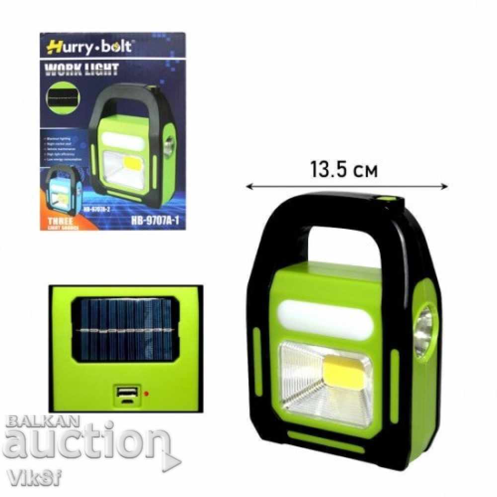 Solar LED flashlight / floodlight with built-in battery 3 in 1 - 5