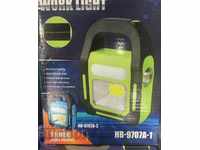 Solar LED flashlight / floodlight with built-in battery 3 in 1