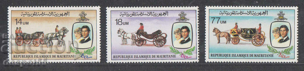 1981. Μαυριτανία. Βασιλικός γάμος - ο πρίγκιπας Κάρολος και η Lady Diana
