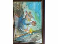 SQUIRREL OF A BRANCH picture signature frame glass